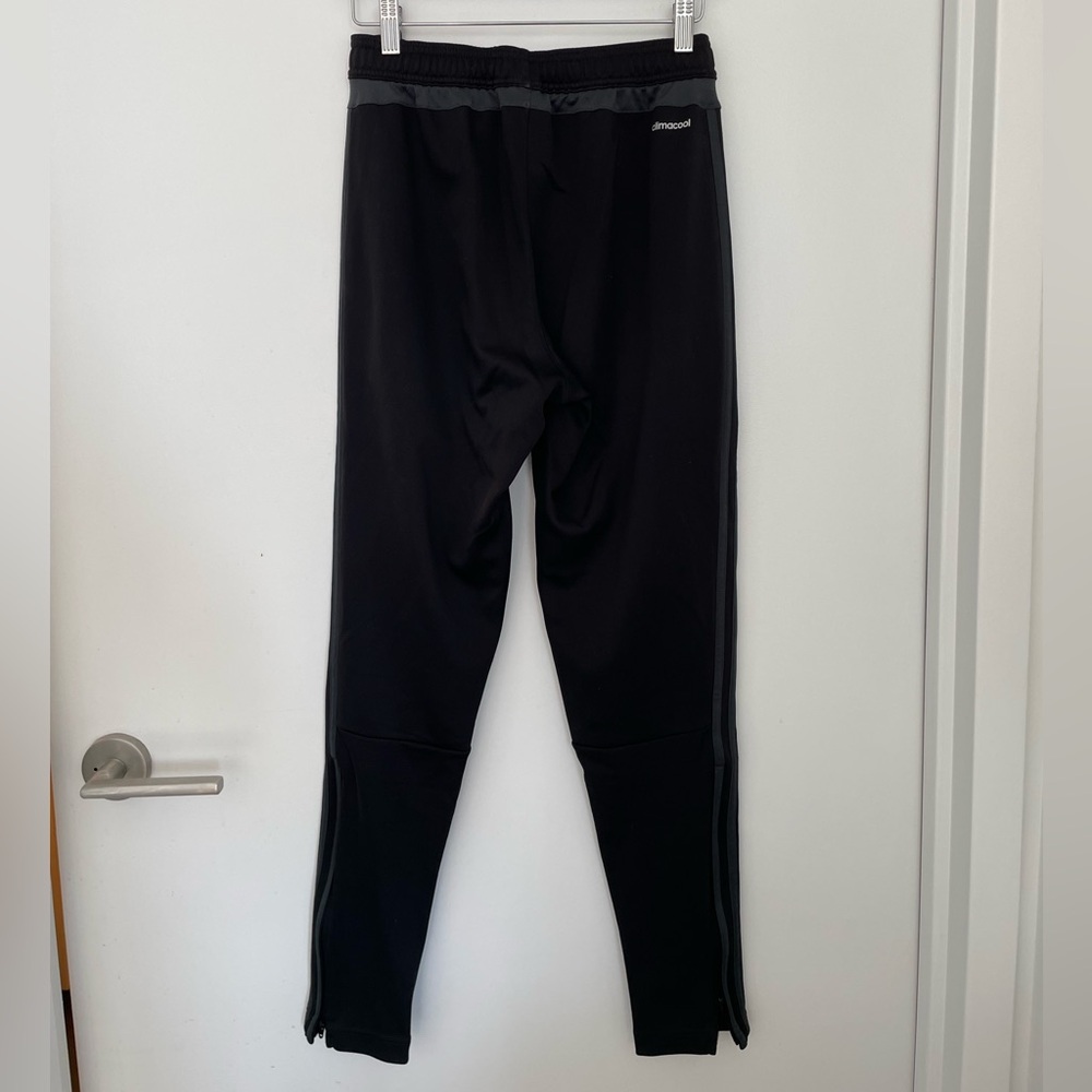 Adidas Black Trackpants with Grey Stripes Size S - Picture 2 of 6